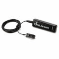 The Xen Sensor: a small black USB module with an earclip on a thin cable
