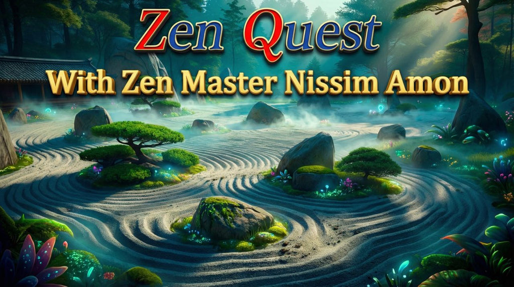 The Zen Quest opening screen, with Zen Master Nissim Amon